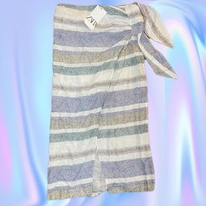 Zara Striped Wrap Skirt
